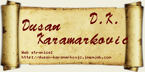 Dušan Karamarković vizit kartica